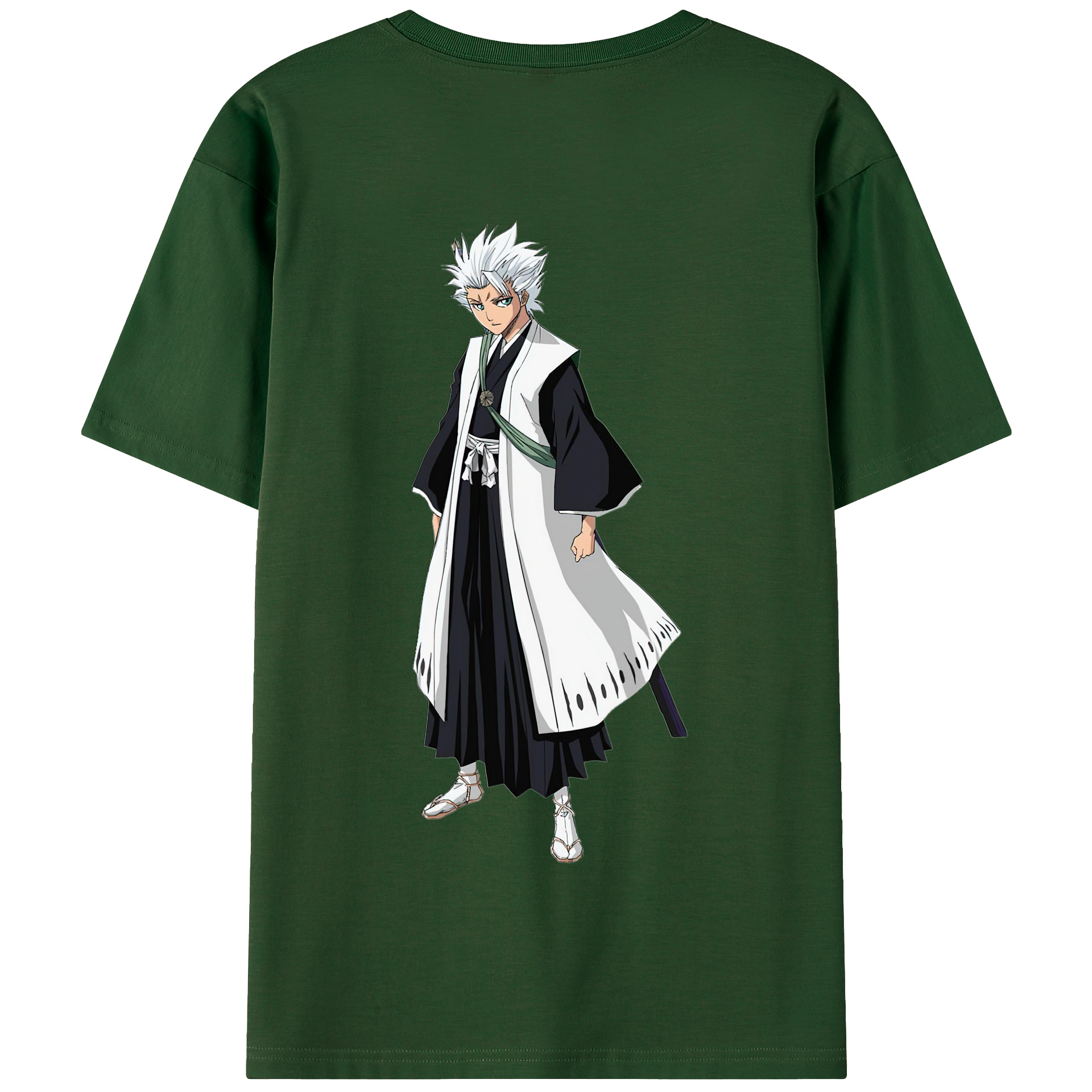（画像用） ブリーチ 日番谷冬獅郎（ひつがや とうしろう） BLEACH Hitsugaya Toushirou 綿100％半袖Tシャツ（背面プリント）